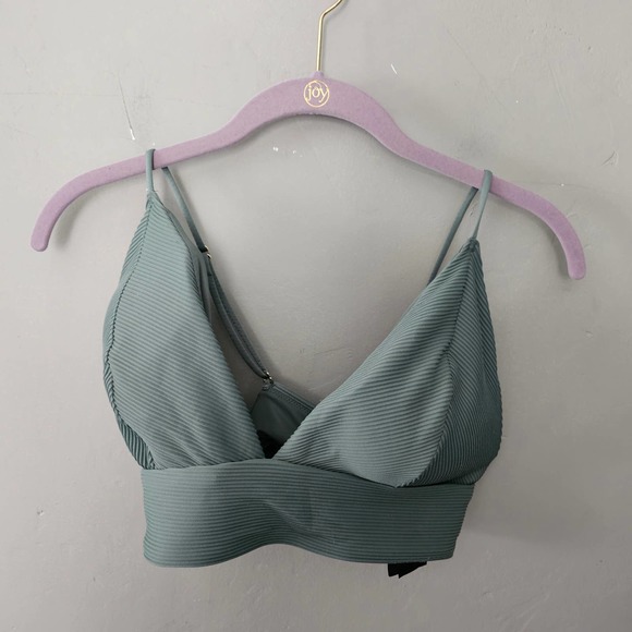 H&M Plus size tankini bikini sage green racerback padded swimsuit 2 pc - Picture 8 of 13